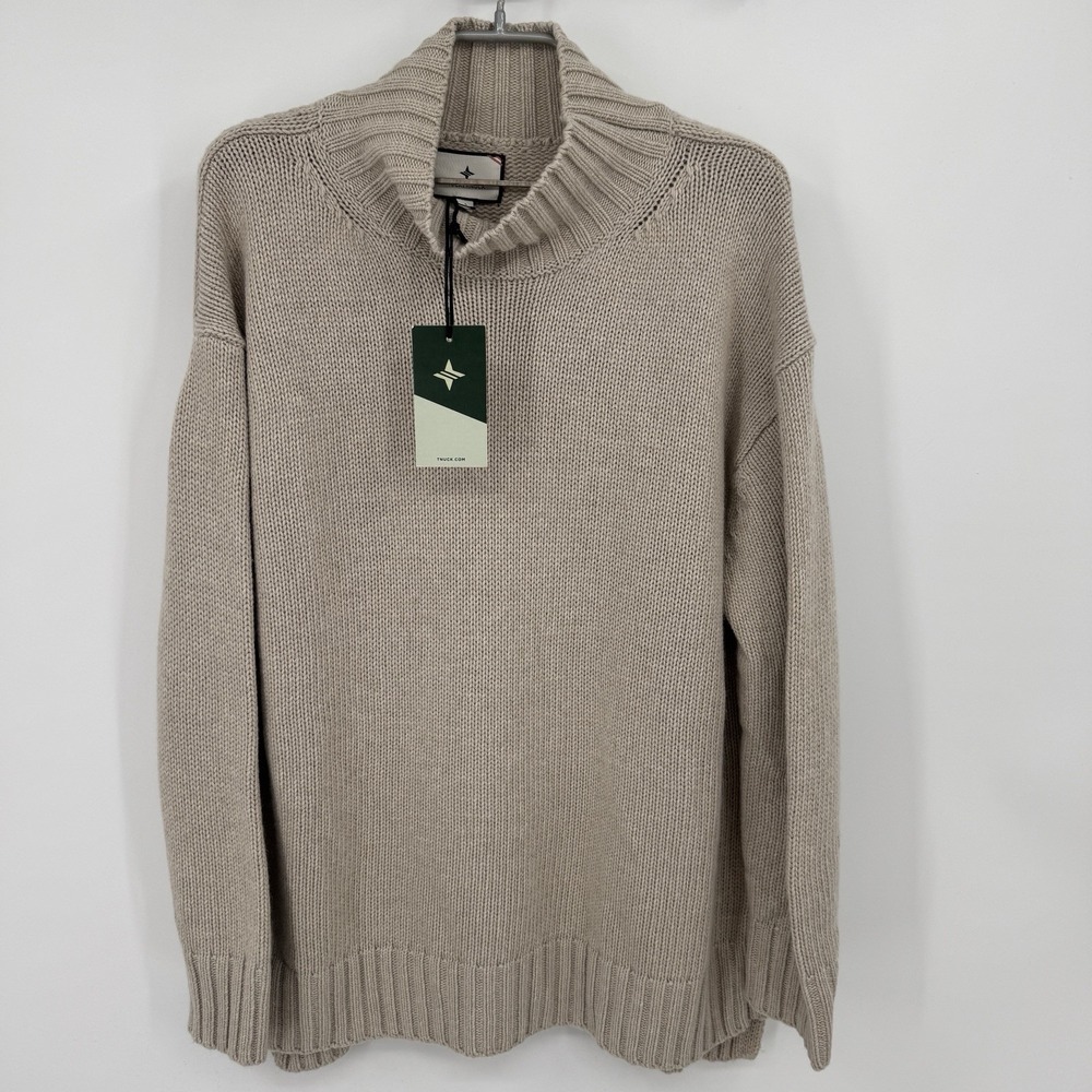 Tuckernuck Women's Oatmeal Dickey Sweater S NWT Mock Neck Wool-Cashmere Knit
